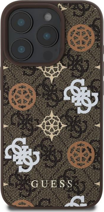Image du produit Guess GUHMP16XP4PWPW iPhone 16 Pro Max brązowy/brown MagSafe PU Peony On 4G Background (Apple iPhone 16 Pro Max)