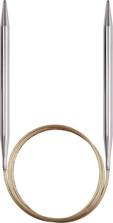 addi Gustav Selter GmbH & Co. KG AD1057060-07.00 Rundstricknadel, Metal, Silber/Gold, 60 cm Länge x