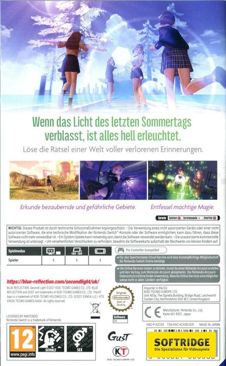 Actual product image Koei Tecmo Blue Reflection: Second Light (Switch, DE)