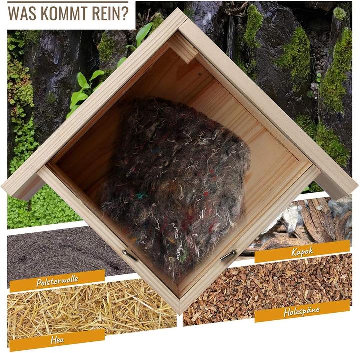 Actual product image Wildtier Herz Bumblebee hotel to hang (Bumblebees)