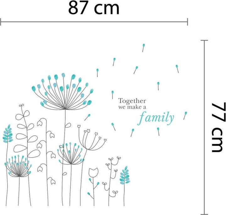Image du produit Walplus Fleurs (85,5 x 85,5 cm)