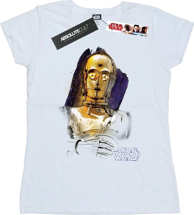 Actual product image Star Wars Womens/Ladies The Last Jedi C-3PO Brushed Cotton T-Shirt (XL)