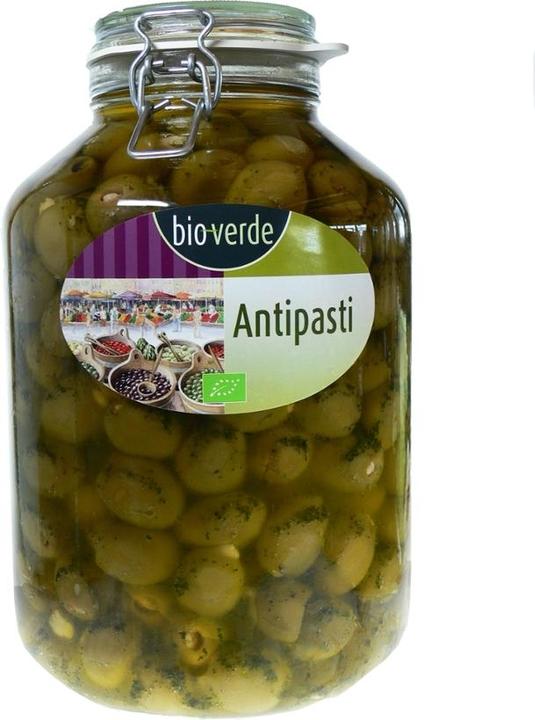 Produktbild Bio-verde Oliven grün mit Knoblauch in Öl - Theke (4750 g)