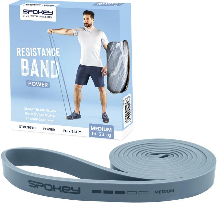 Image du produit Spokey Bande de fitness Power Bleu, moyen, 208 cm (2.08 m, Moyen)