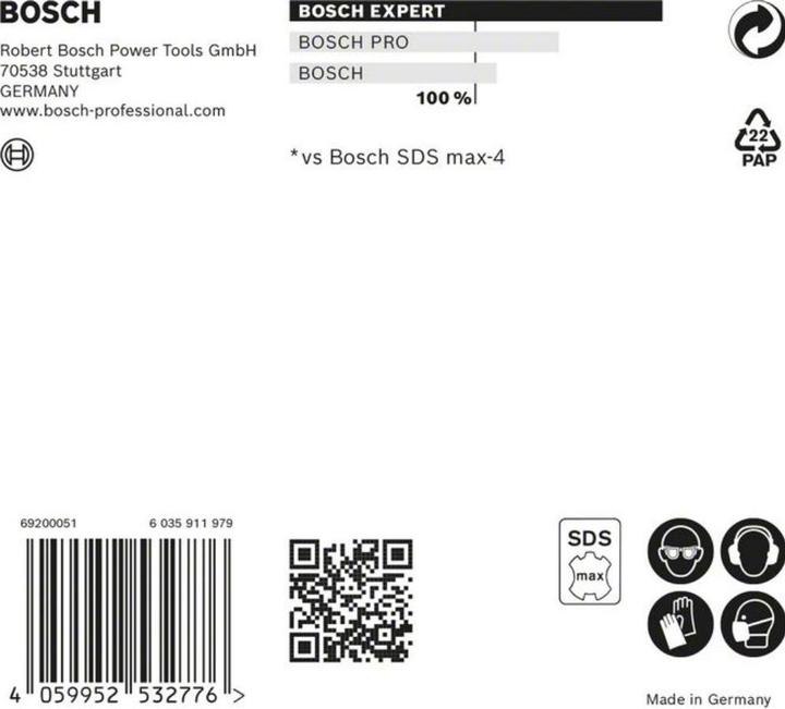 Produktbild Bosch Professional Zubehör EXPERT SDS max-8X Hammerbohrer, 12 x 600 x 740 mm (12 Millimeter)