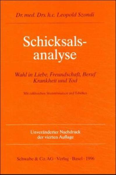 Produktbild Schicksalanalyse (Deutsch, Leopold Szondi, 2004)