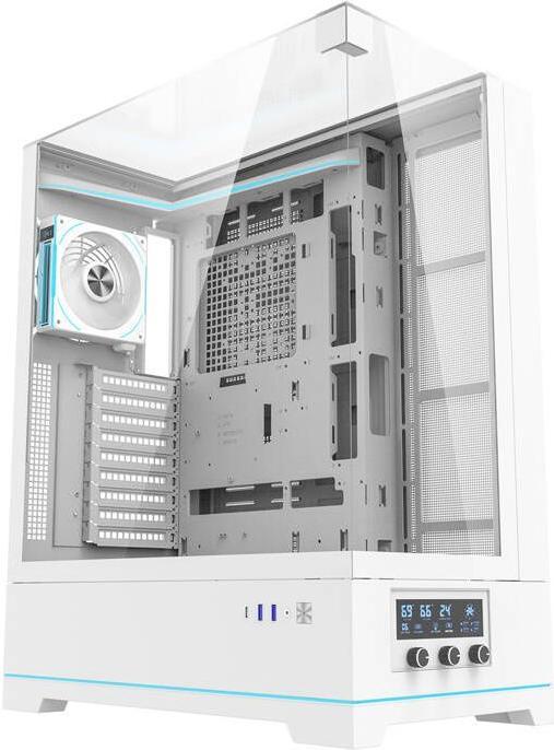 Actual product image Darkflash Tech Darkflash DY450L PRO computer case with fan (white) (ATX, ITX, mATX)
