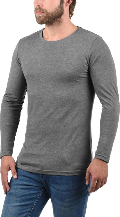 Actual product image Solid Basal Men's Long Sleeve T-Shirt Top Basic With Crew Neck Made Of 100% Cotton (XXL)