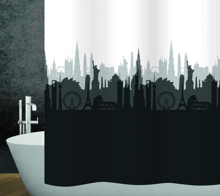 Image du produit Diaqua Rideau de douche textile City (240 x 180 cm)