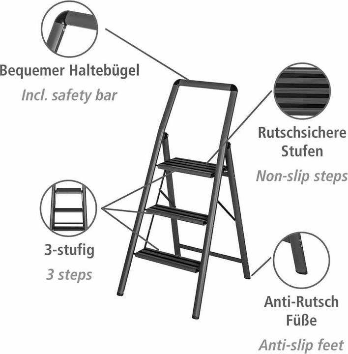 Immagine prodotto Wenko Gradino pieghevole (Stile, 106.60 cm)