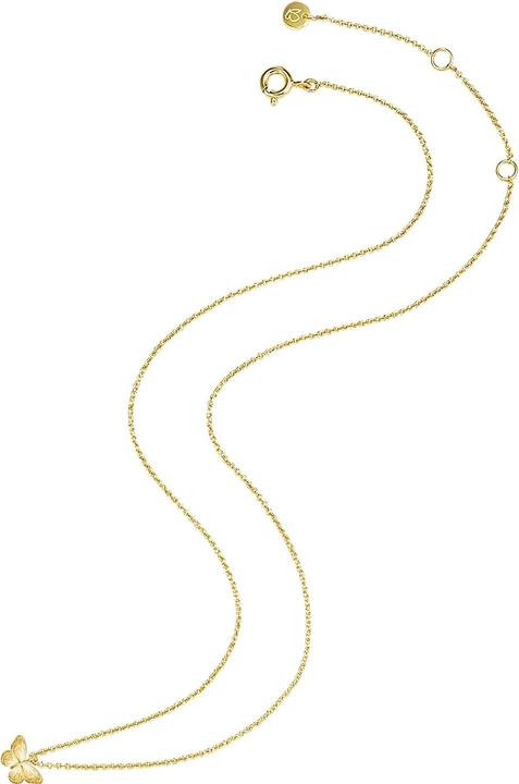 Image du produit Glanzstücke München Femme papillon argent sterling or jaune 40,5 cm chaîne de base + 5,0 cm extension - 28697 (Argent Sterling, 40.5 cm)