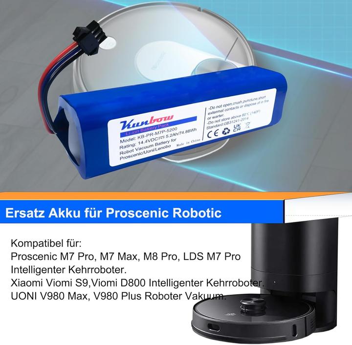 Image du produit Kunbow Ersatzakku für Proscenic Akkustaubsauger