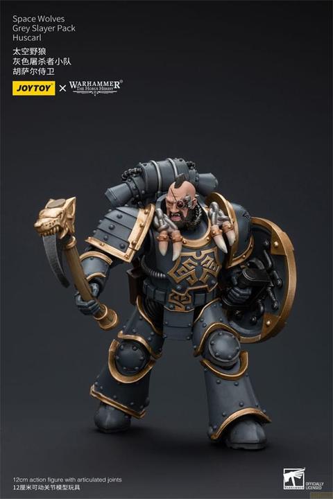 Actual product image Joy Toy Warhammer The Horus Heresy action figure 1/18 Space Wolves Grey Slayer Pack Huscarl 12 cm