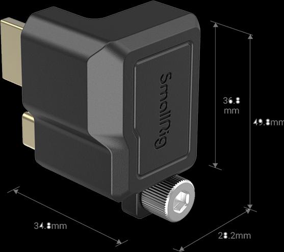 Produktbild SmallRig HDMI & USB-C Right-Angle Adapter forÊBMPCC 6K Pro 3289