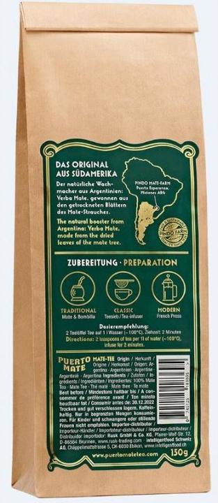 Actual product image Puerto Mate Yerba Mate (150 g)