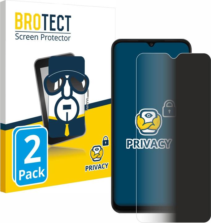 Produktbild BROTECT Sichtschutzfolie Anti-Spy Privacy Folie Blaulicht-Schutz (2 Stück, Samsung Galaxy A03)