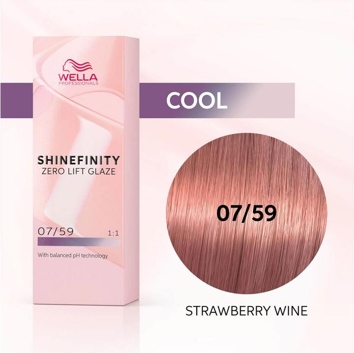 Actual product image Wella Shinefinity (07, 59 - Strawberry Wine)