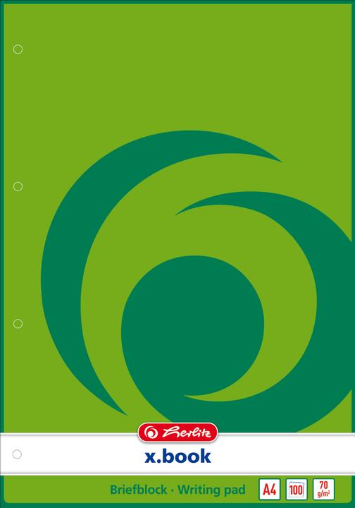Actual product image Herlitz Letter pad x.book DIN A4 blank (A4, Plain, No binding)