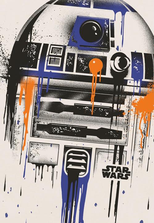 Immagine prodotto Star Wars Maglietta R2-D2 Goccia di Vernice Uomo (M)