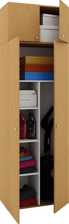 Actual product image VCM Holz Besen Putzschrank Serie Vandol mit Drehtüren (70 x 40 cm)