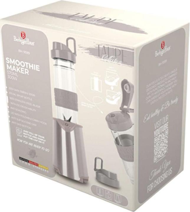 Produktbild BerlingerHaus Design Standmixer inkl. Sportflasche 570ml, 300 W, taupe (300 W)