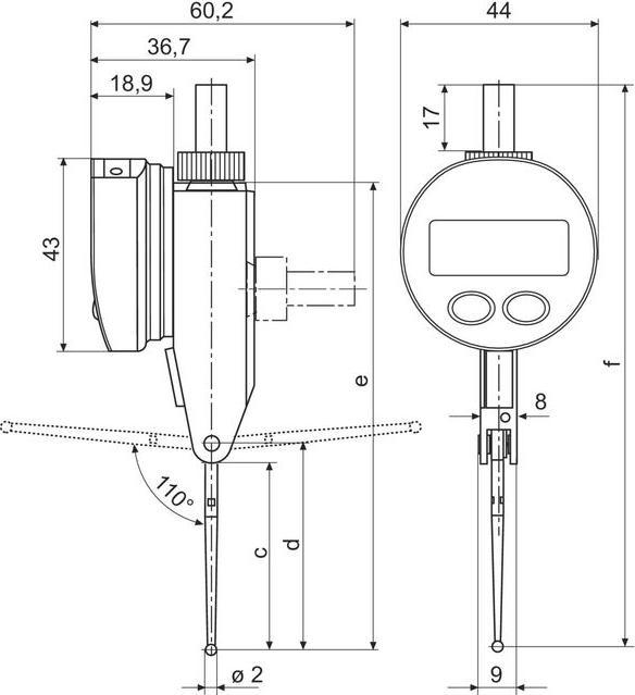 Produktbild Magni Fühlhebelmessgerät digital 0-0,25-0mm MAHR (mm)