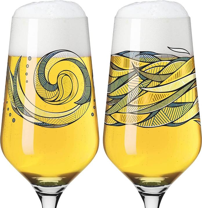Image du produit Ritzenhoff Verres à pils Verres à bière Set de 2 verres BRAUCHZEIT 03 + 04 (0.37 l, 2 x)