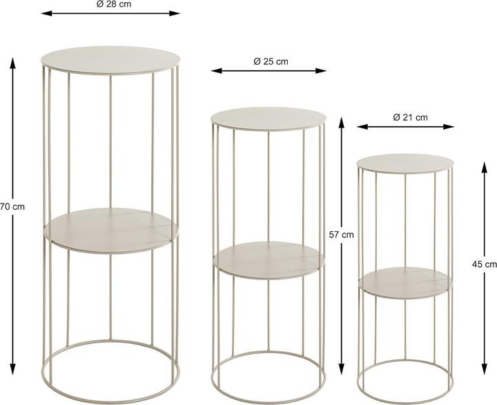 Produktbild HAKU Möbel Blumensäule 3er Set