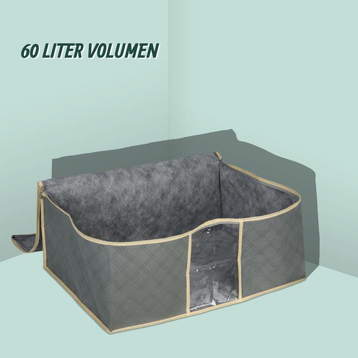 Actual product image Relaxdays 2x Bettdecken-Aufbewahrungstasche (60 x 44 x 25 cm)