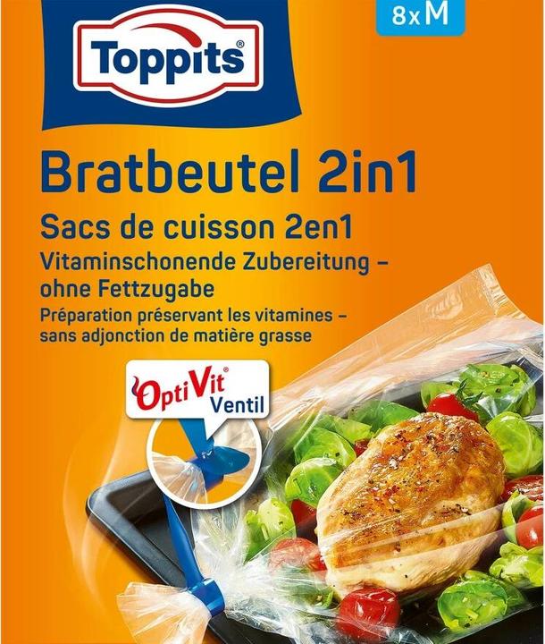 Actual product image Toppits Frying bag 2in2 (8 x)