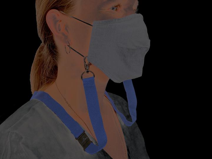 Image du produit Durable 852807 - Masque facial - Textile - Bleu - 44 cm - 20 mm