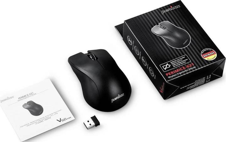 Actual product image Perixx PERIMICE-621 B, wireless mouse with silent clicks and Ergo Design (Wireless)