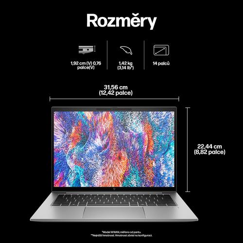 Actual product image HP ZBook Firefly 14 inch G11 A Mobile Workstation PC, AMD Ryzen™ 7, 16 GB, DDR5-SDRAM, Windows 11 Pr (14", AMD Ryzen 7 8840HS, 16 GB, 512 GB, DE)