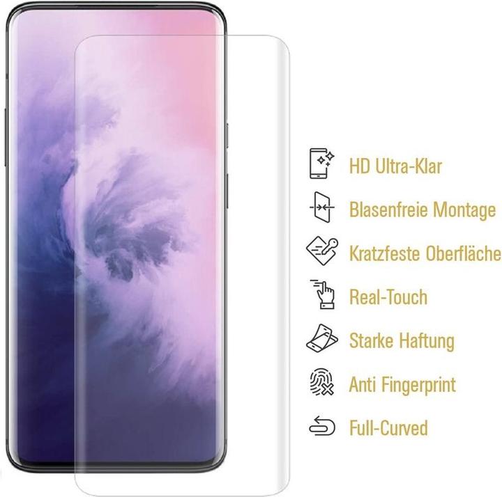 Actual product image Protectorking 3x real tempered 9H armoured glass 3D CLEAR (3 Piece, OnePlus 7T Pro)