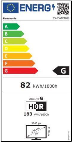 Energie-Label Panasonic TX-55MXT886 sw LCD-TV (55", LCD)