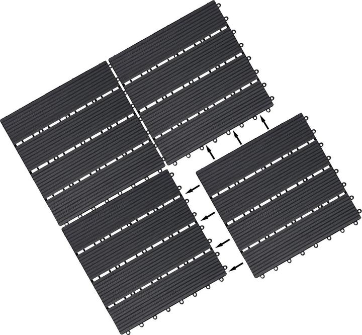 Produktbild Casaria WPC Fliesen (44 x, 30 x 30 x 2 cm)