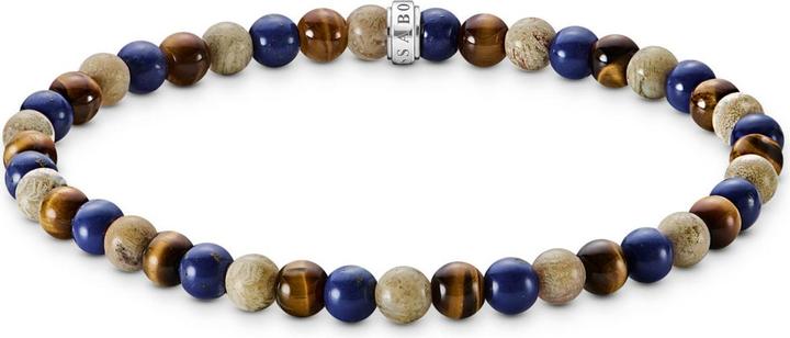 Image du produit Thomas Sabo Bead Armband in Braun und Blautönen (17 cm, Argent 925)