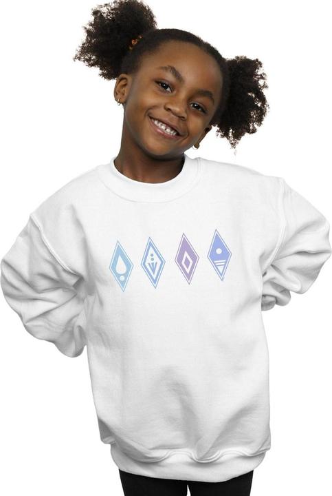 Actual product image Disney Girls Frozen 2 Elements Symbols Sweatshirt (104)