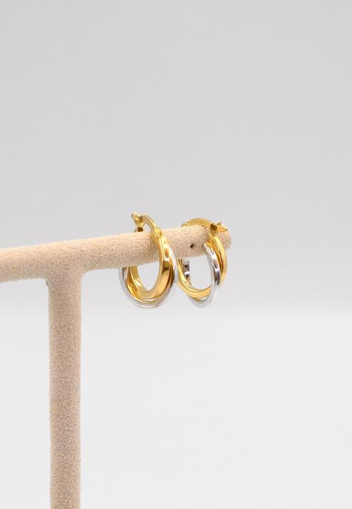 Produktbild Muau Creolen (750, Weissgold, 18 K Gelbgold)