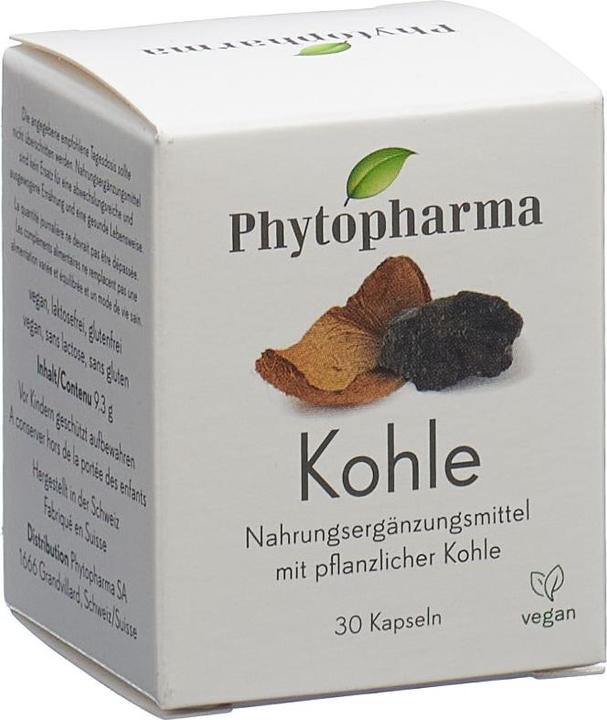 Immagine prodotto Phytopharma Tappi di carbone (30 Pezzo/i, Pillole, 30 g)