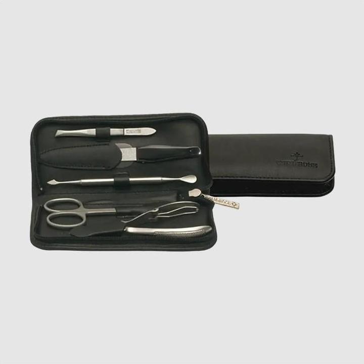 Produktbild Windrose Nappa Manicure-Set 14 cm Leder