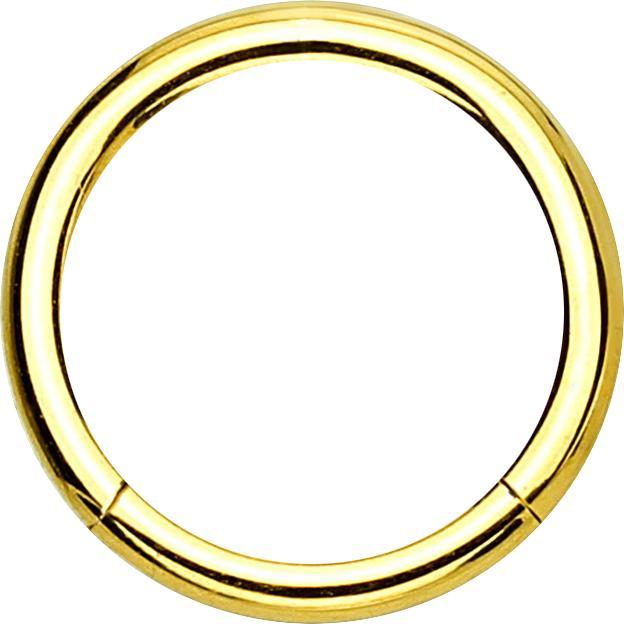Star Piercing Micro Segmentring klappbar vergoldet (ohne Messing, Chirurgenstahl 316L)