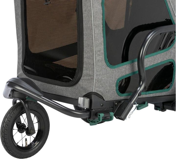 Produktbild Trixie Jogger-Umbausatz für Fahrradanhänger, Grau/Salbei (Hund, Faltbar)