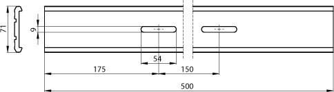 Actual product image Unex Butt joint connector 67825-04light grey RAL7035 85mm U23X (50 cm)