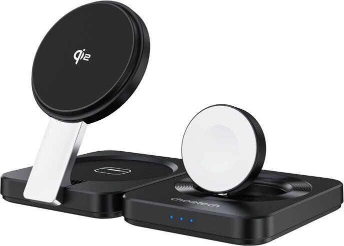 Image du produit Choetech Chargeur magnétique pliable 3 en 1 Qi2 (15 W)