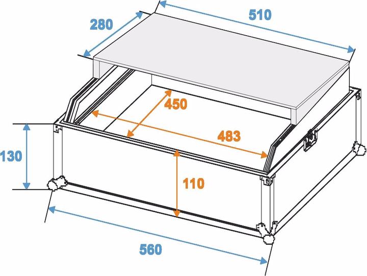 Produktbild Roadinger Mixer-Case LS-19 CD-Case (L x B x H) 490 x 560 x 280 mm (Zubehör)