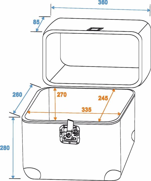 Actual product image Roadinger ALU 75/25 Case (L x W x H) 300 x 410 x 390 mm (Accessories)