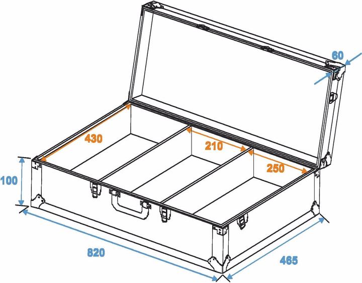 Actual product image Roadinger DJ Flightcase DJ Mixer Case (L x W x H) 160 x 870 x 520 mm (Accessories)