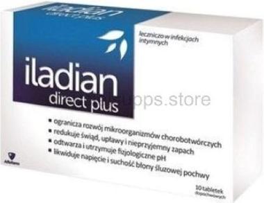 Immagine prodotto Iladian Direct Plus Compresse Vaginali per Alleviare i Sintomi delle Infezioni Intime 10 Tablet (Gel intimo)