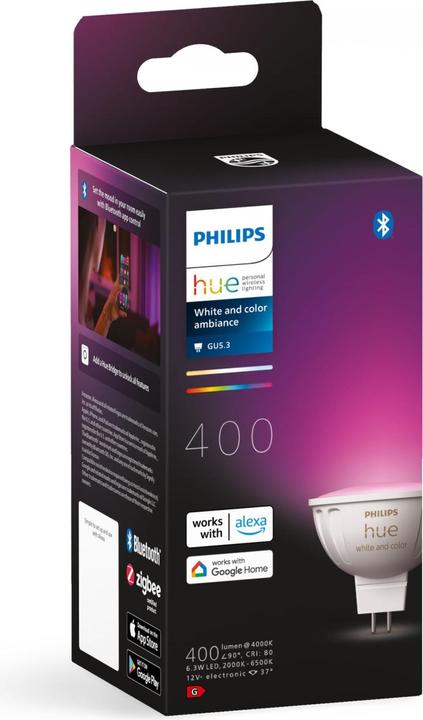 Immagine prodotto Philips Hue White & Colour Ambiance (GU5.3, 6.30 W, 400 lm, 1 x, G)